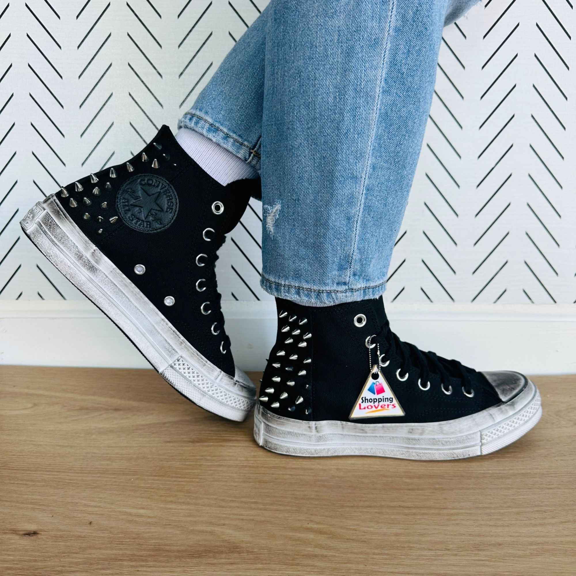 Converse ❤️Rare Converse Chuck 70 Hi Womens Shoes Sz 5 Studded Sneake Size US 5 / IT 35 - 2 Thumbnail