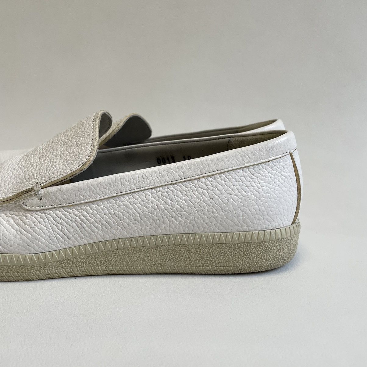 Helmut Lang OG Square Toe White Leather Loafers Size US 11 / EU 44 - 5 Thumbnail