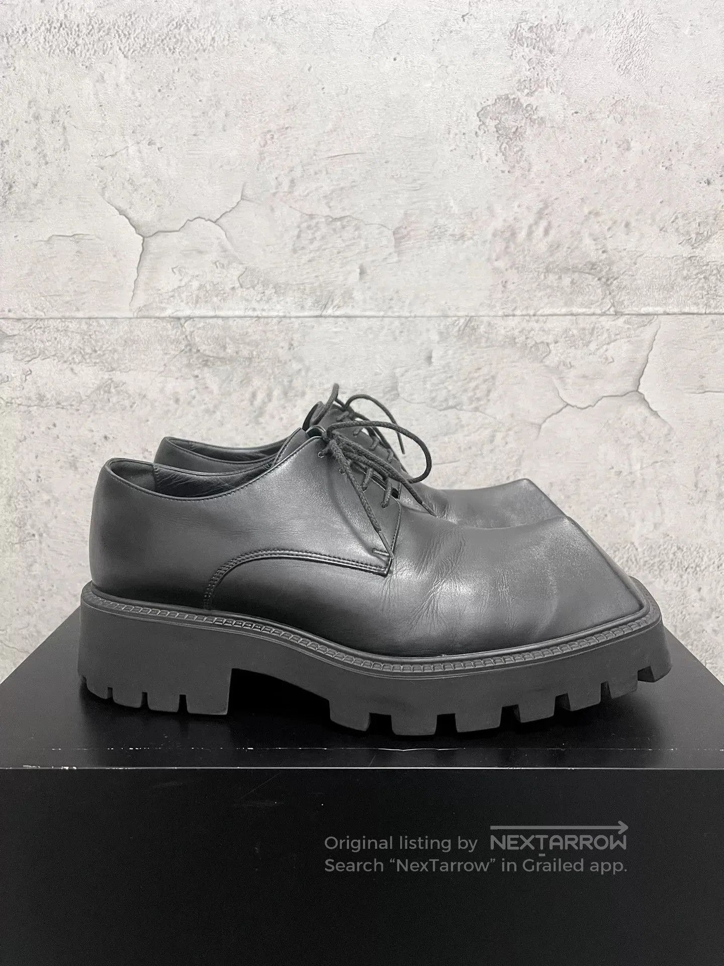 Balenciaga Balenciaga Men's Black Leather Derby Boots 41. Size US 8 / EU 41 - 1 Thumbnail