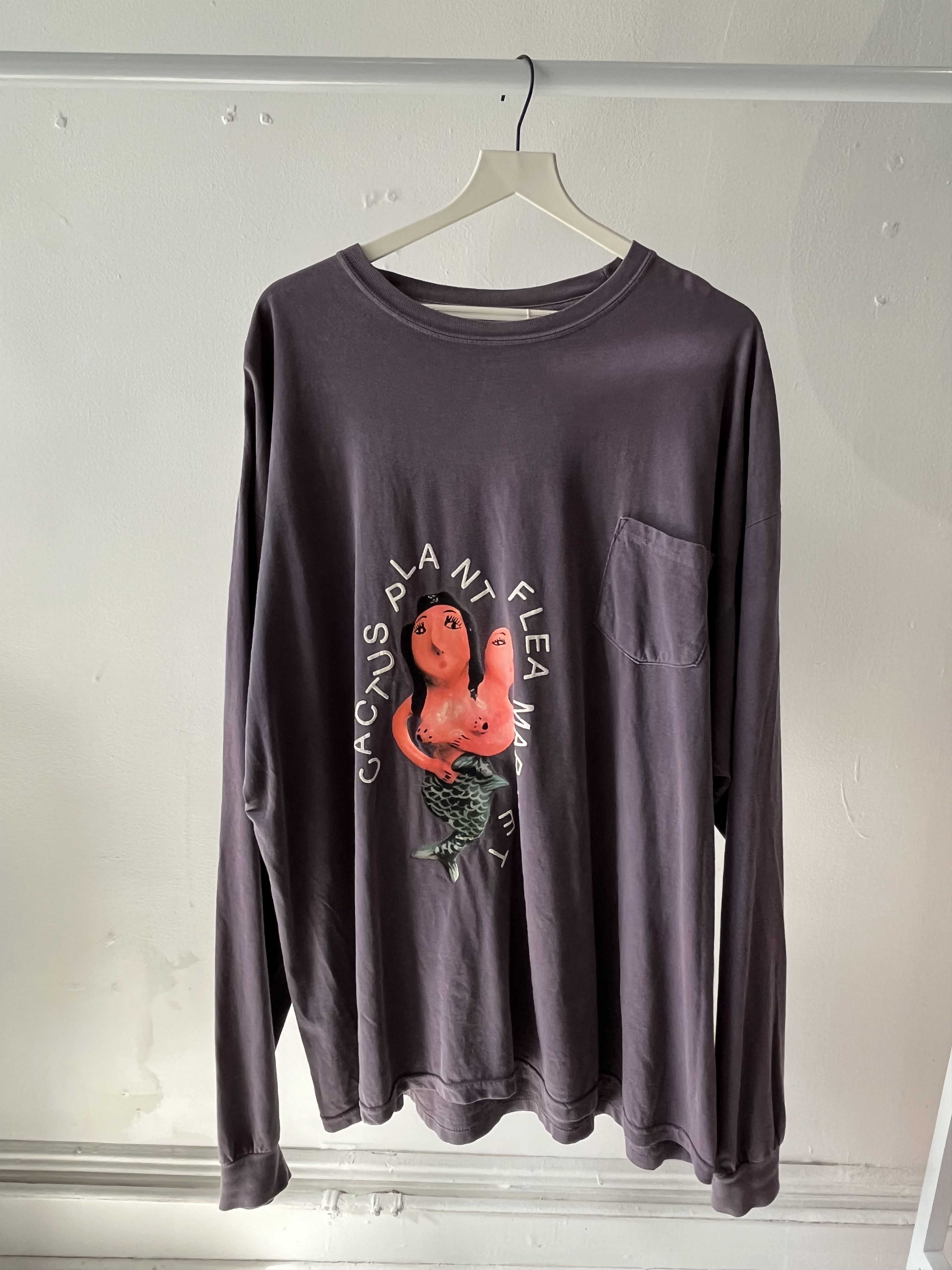 image of Cactus Plant Flea Market Friends With Merfolk L/s in Purple, Men's (Size 2XL)