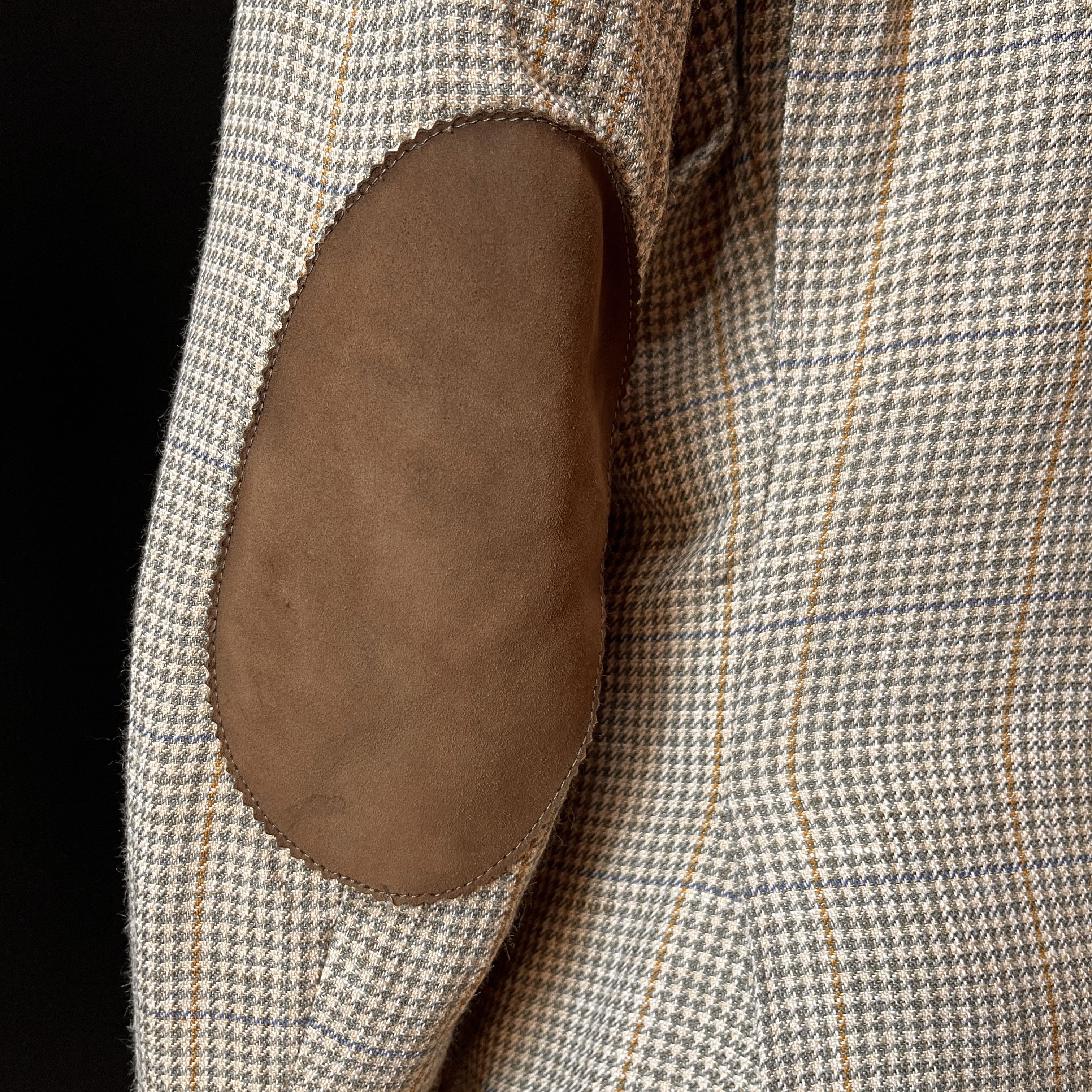 DAKS DAKS London Wool Silk Linen Hunting Jacket Suede Elbow IT50 Size 50S - 8 Thumbnail
