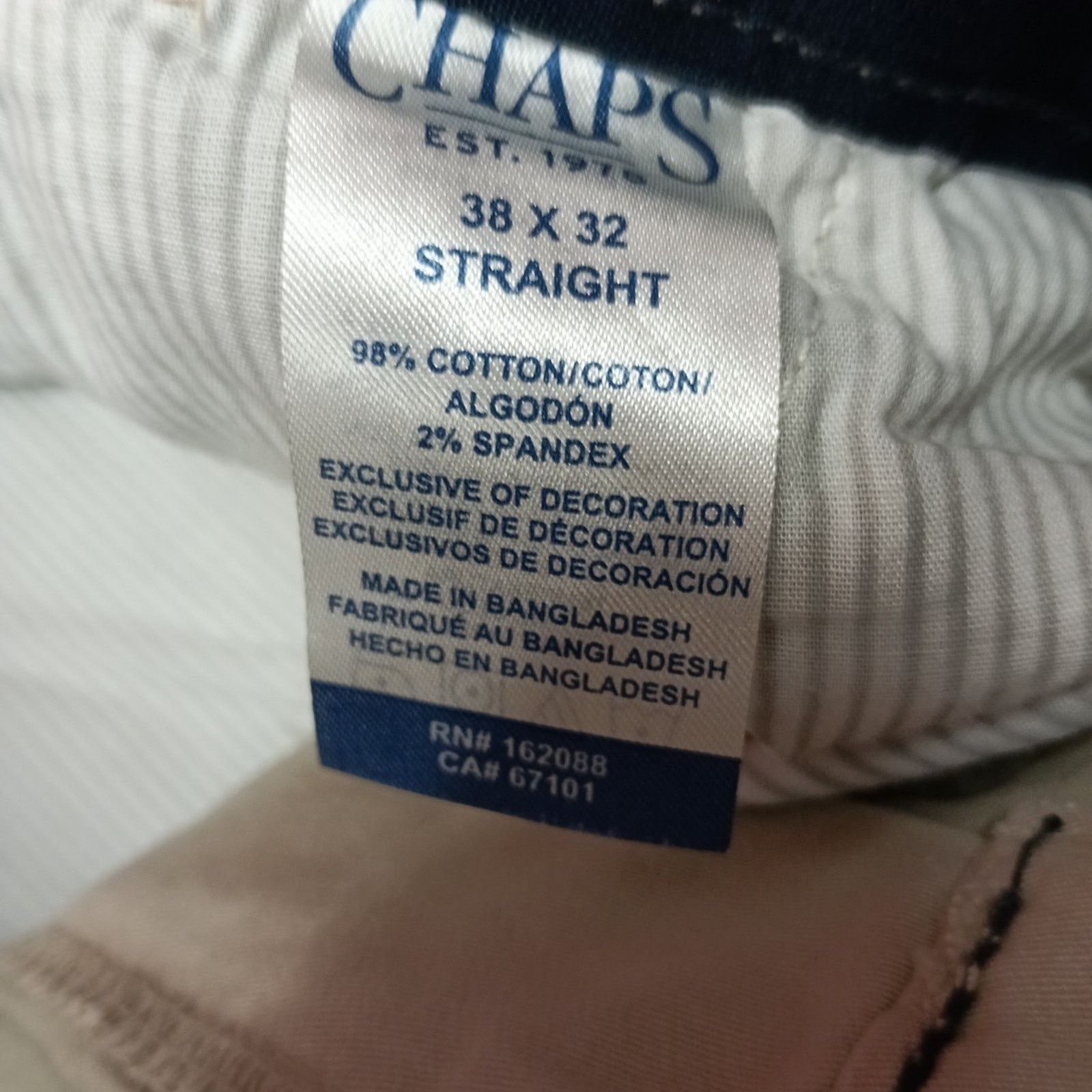 Chaps Chaps Straight Fit Chino Pants Men's Size 38x32 Khaki Size US 38 / EU 54 - 5 Thumbnail