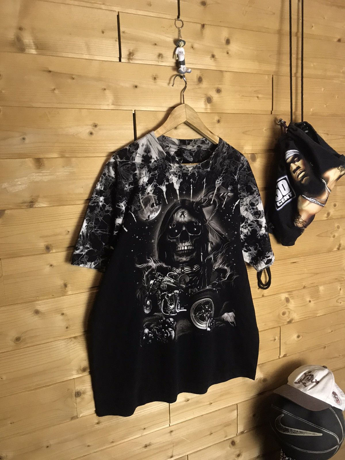 Vintage Vintage Skeleton biker t shirt Size US XL / EU 56 / 4 - 2 Thumbnail