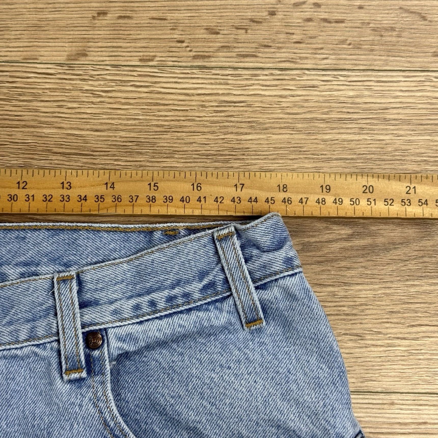 Levi's VTG Levi's 545 Jeans Mens 40x34 Light Wash Distressed 90s Grunge Straight Blue Size US 40 / EU 56 - 4 Thumbnail