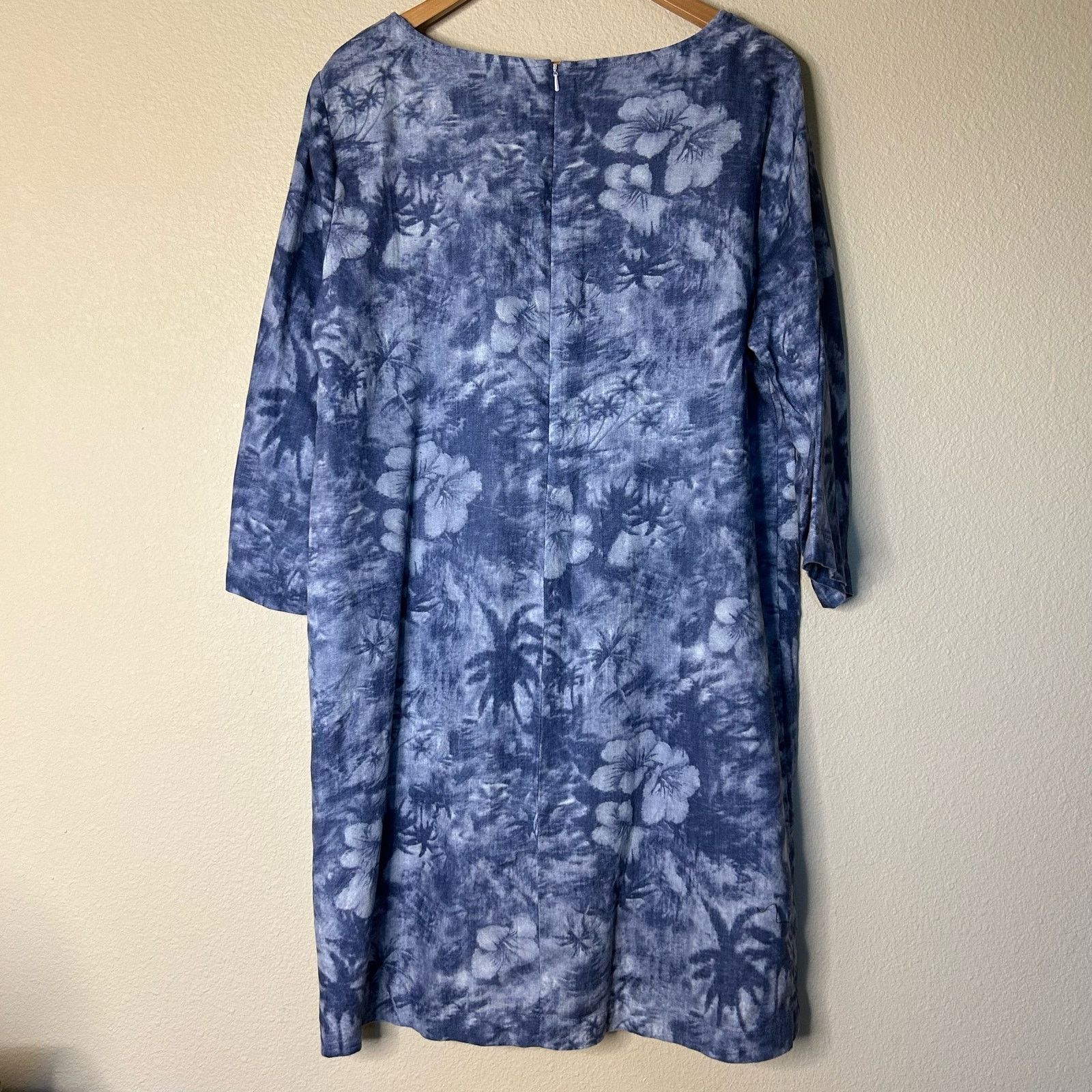 J. Jill J. Jill Dress 100% Linen Floral Hawaiian Vacation Size 18 Size XXL / US 16-18 / IT 52-54 - 6 Thumbnail
