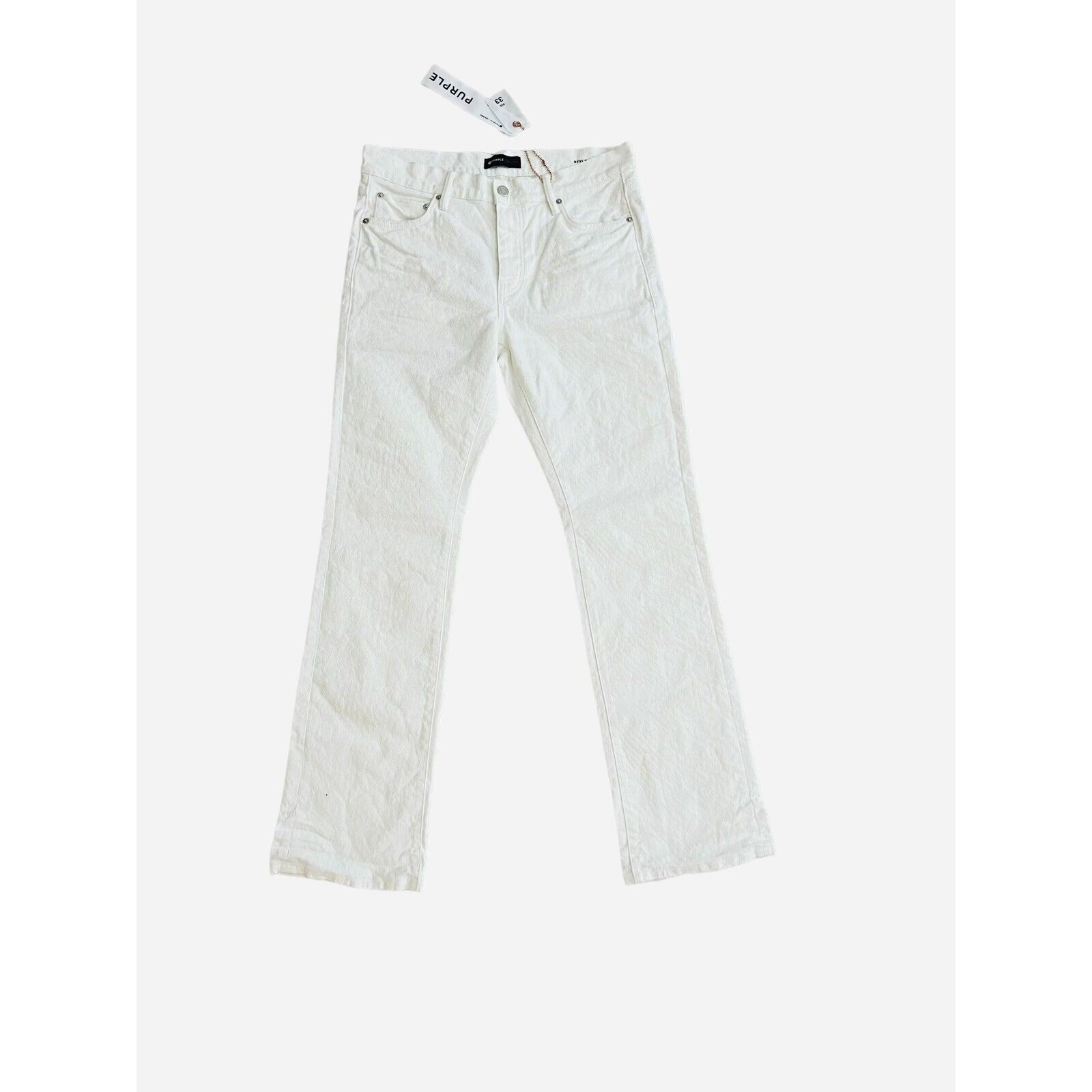 Purple Brand Jeans Mens Slim Bootcut P004 White Size 33/32