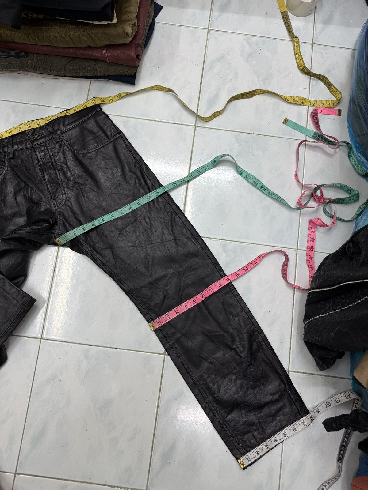 Genuine Leather 🔥🔥🔥ARCHIVE LEATHER PANTS Size US 31 - 10 Thumbnail