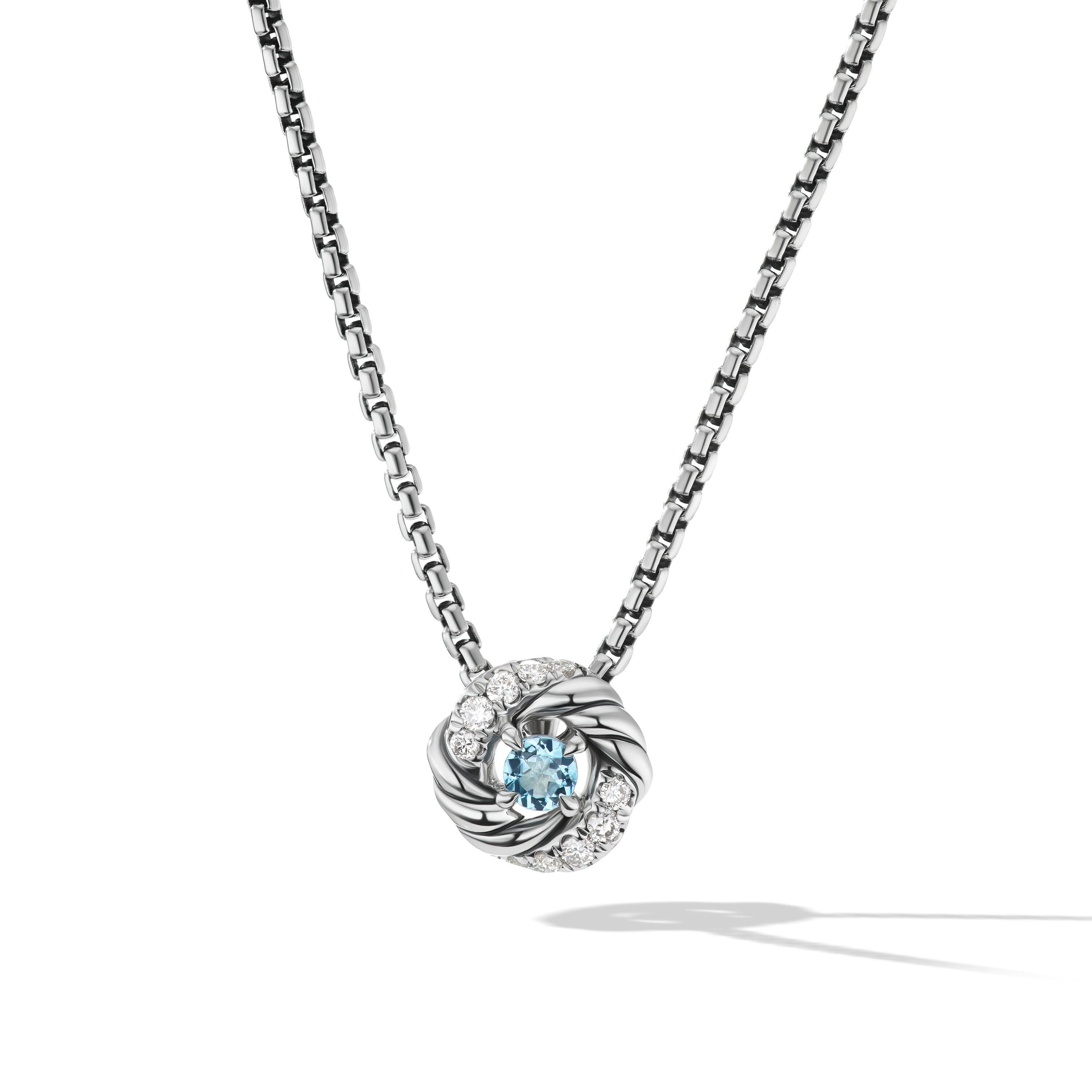 David Yurman o1w1db10325 Petite Pendant Necklace in Sterling Silver Size ONE SIZE - 1 Thumbnail