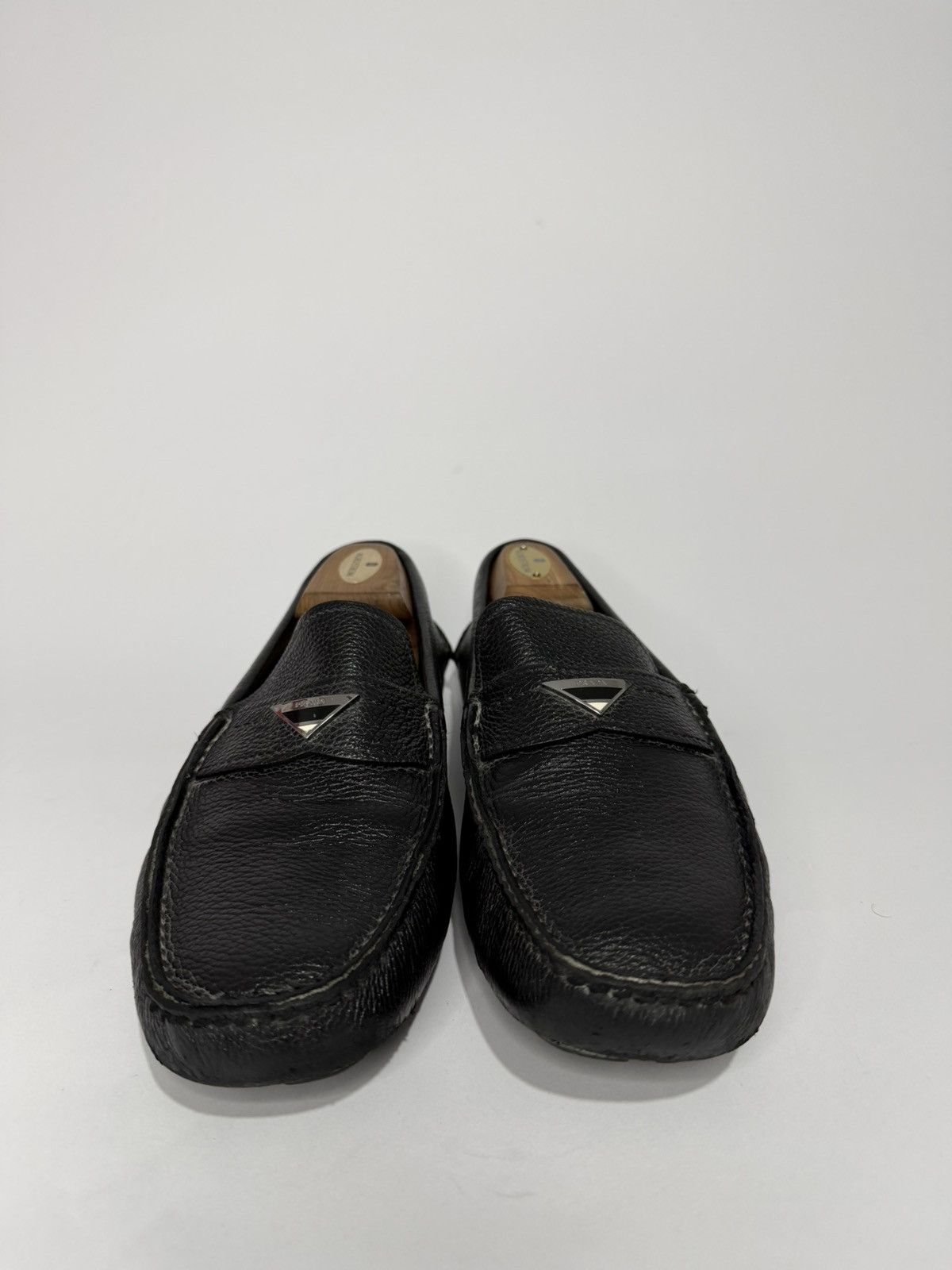 Prada Prada Black Leather Driver Loafer Size 7.5 UK/ 8.5 US/ 41 EU Size US 8.5 / EU 41-42 - 3 Thumbnail
