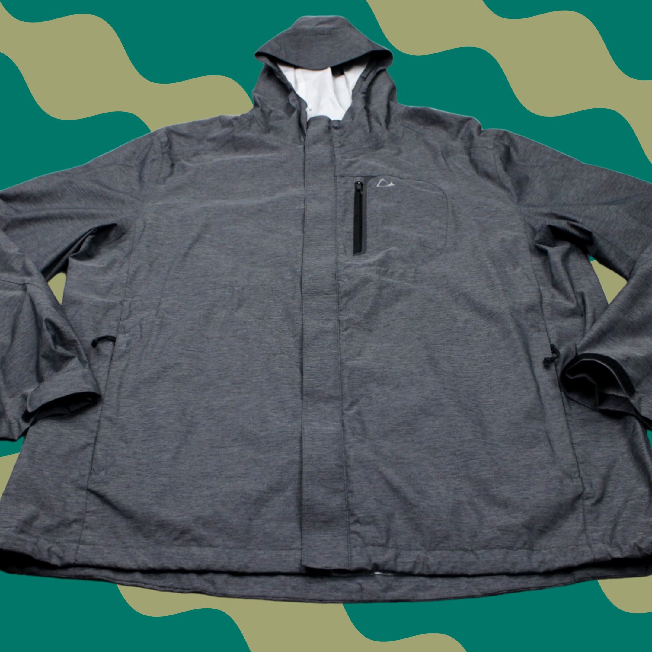 Vintage Paradox Jacket Mens XL Gray Windbreaker Full Zip Hooded Nylon/Poly Rain Coat Size US XL / EU 56 / 4 - 1 Thumbnail