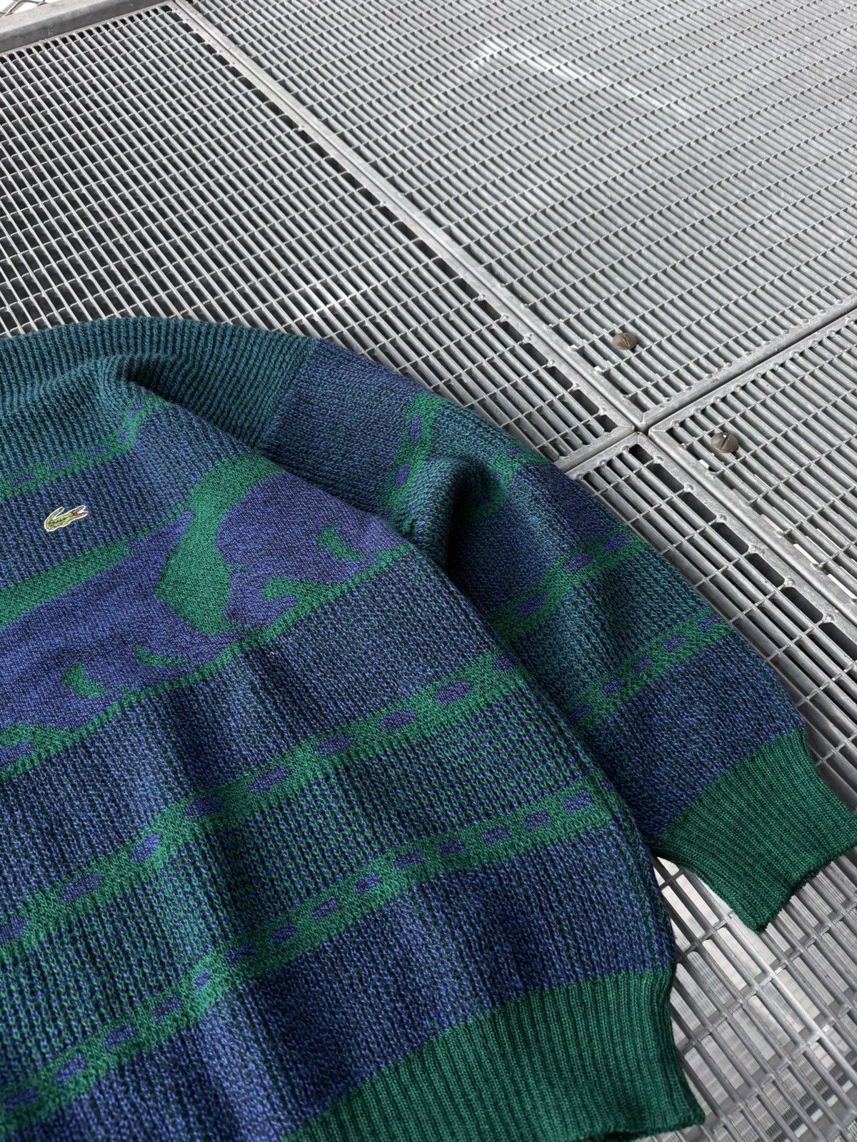 Lacoste Vintage Lacoste Bear Logo Y2K Streetwear Knitted Sweater Size US XXL / EU 58 / 5 - 9 Thumbnail