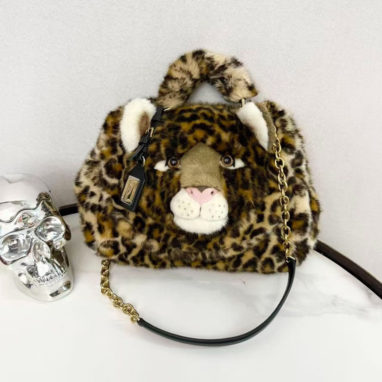 Dolce & Gabbana Dolce & Gabbana Faux Leopard Fur Sicily tote shoulder bag Size ONE SIZE - 1 Thumbnail