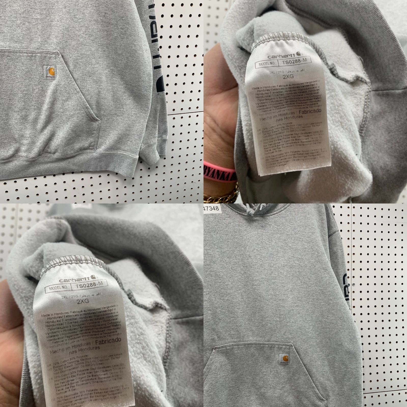 Carhartt Carhartt Hoodie Sweatshirt Mens 2XL Gray Loose Fit Fleece Hooded Workwear Size US XXL / EU 58 / 5 - 8 Thumbnail