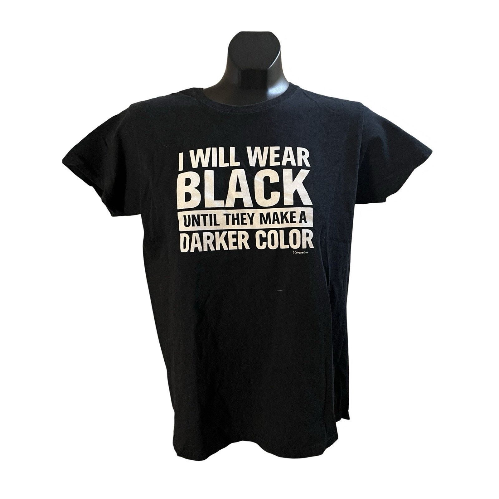 Gildan Gildan ComputerGear “I Will Wear Black” Graphic Tee – Medium Size M / US 6-8 / IT 42-44 - 1 Thumbnail