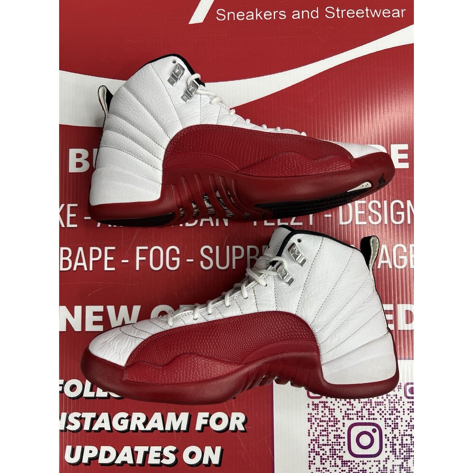 Jordan Brand Air Jordan 12 Retro Cherry (2023) Size 9.5 (CT8013-116) Size US 9.5 / EU 42-43 - 3 Thumbnail