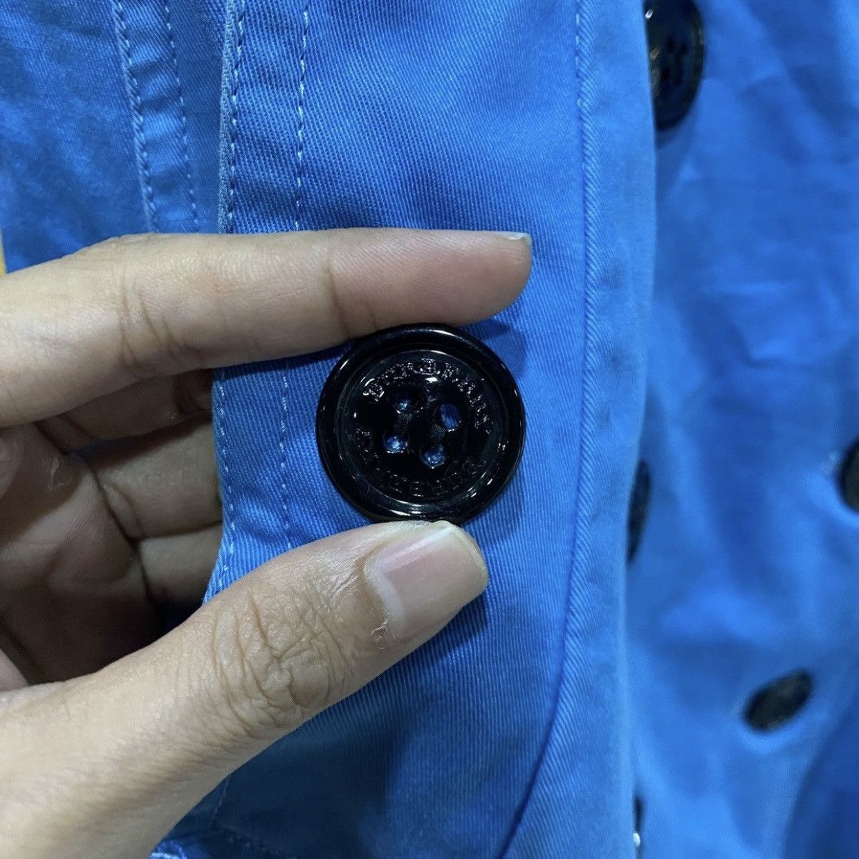 Burberry Archival Burberry Cerulean Blue Double-Breasted Trench Coat Size XS / US 0-2 / IT 36-38 - 9 Thumbnail