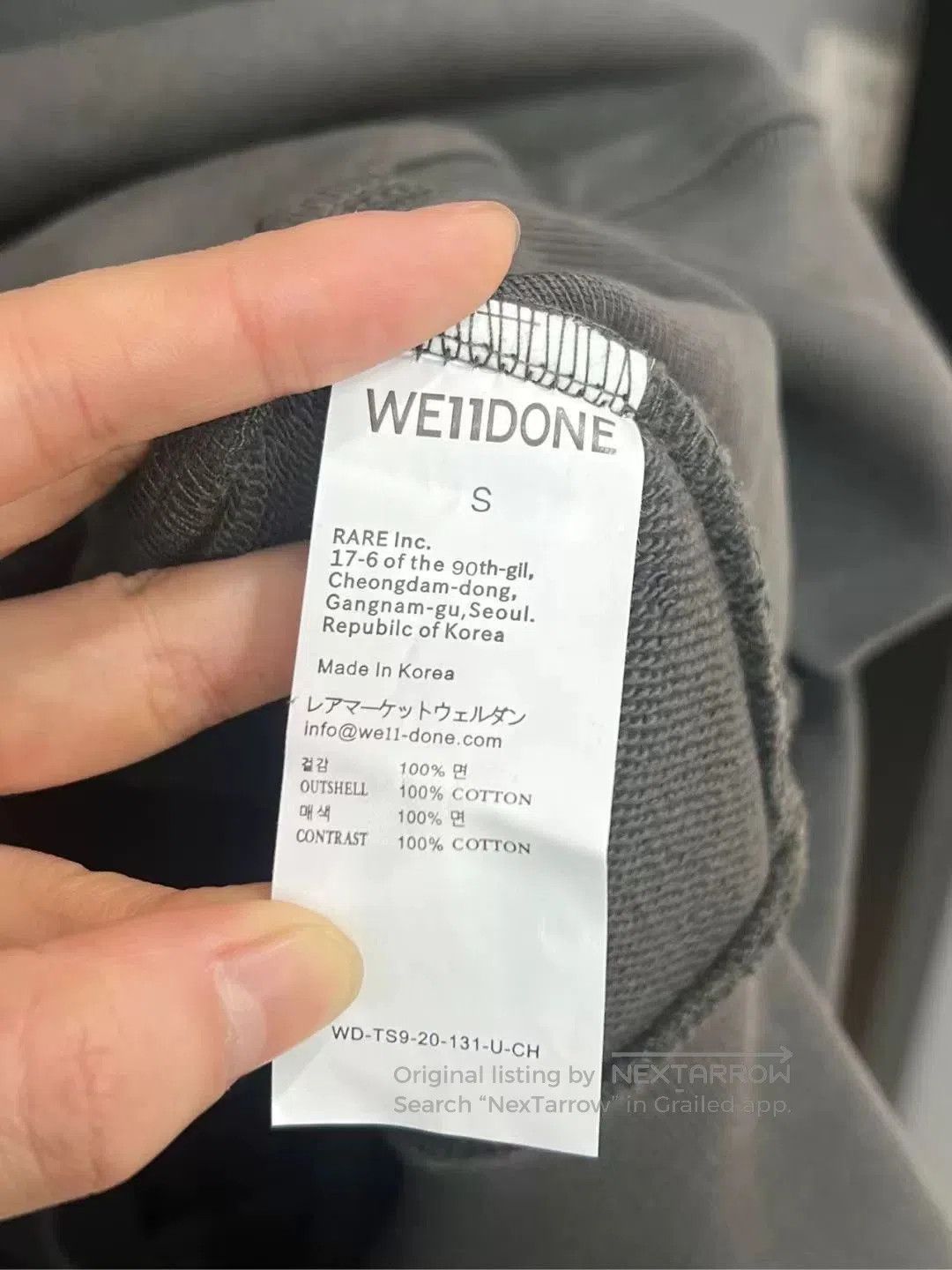 WE11DONE Welldone Pearl Sweatshirt. Size S / US 4 / IT 40 - 5 Thumbnail