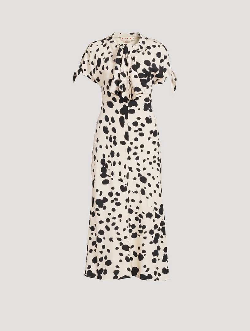 Marni o1y1025 Midi Dress in White/Black Size M / US 6-8 / IT 42-44 - 1 Thumbnail