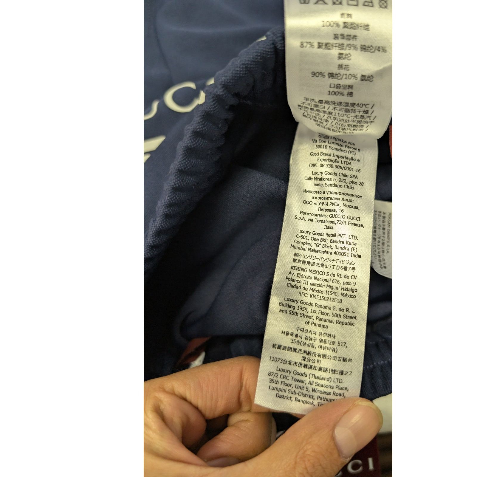Gucci o1rshd1 Technical Jersey Shorts in Navy Blue / White Stripes Size US 38 / EU 54 - 20 Thumbnail