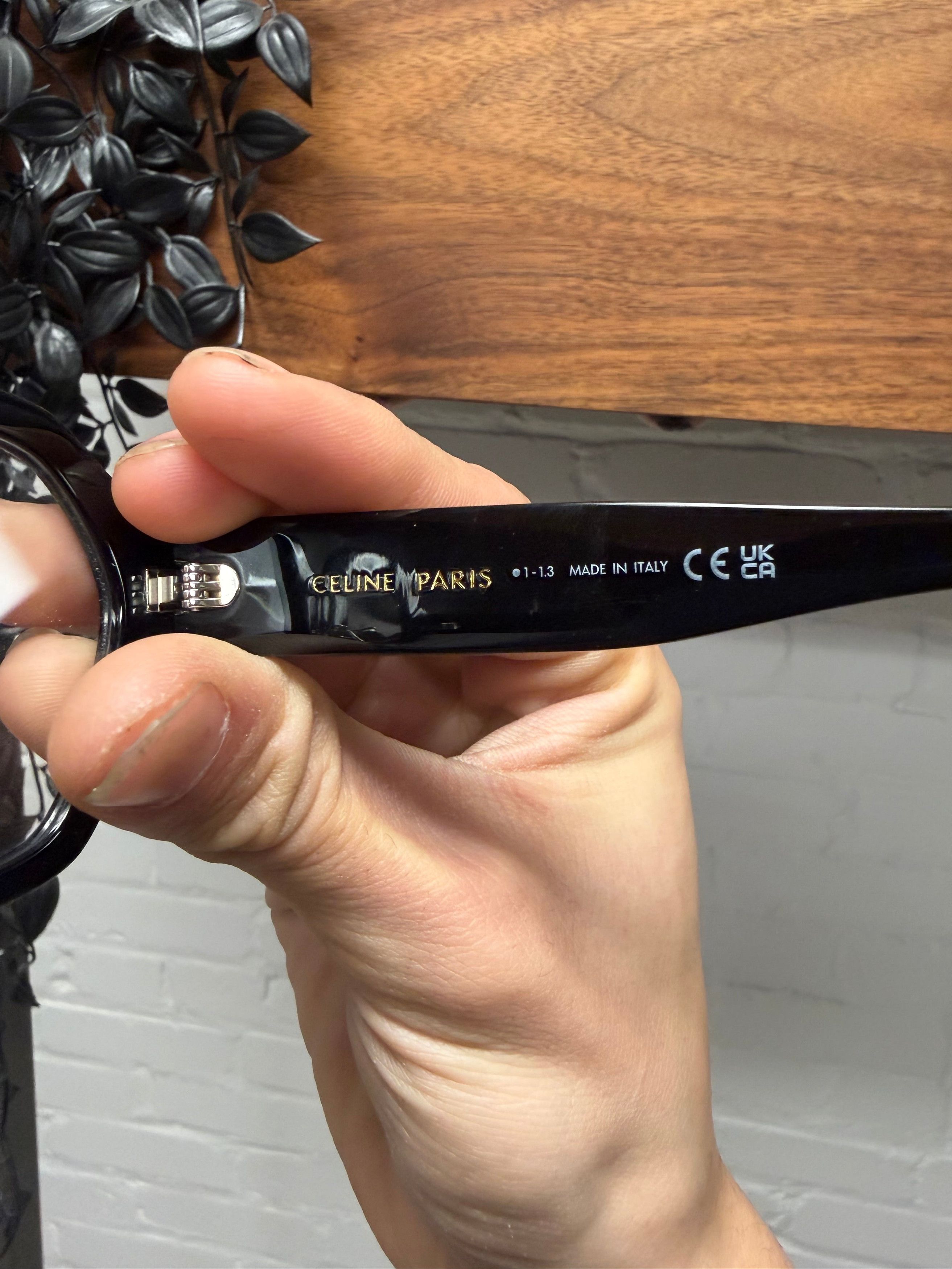 Celine Celine ‘CL50134F’ Rounded Glossy Black Optical Glasses Size ONE SIZE - 5 Thumbnail