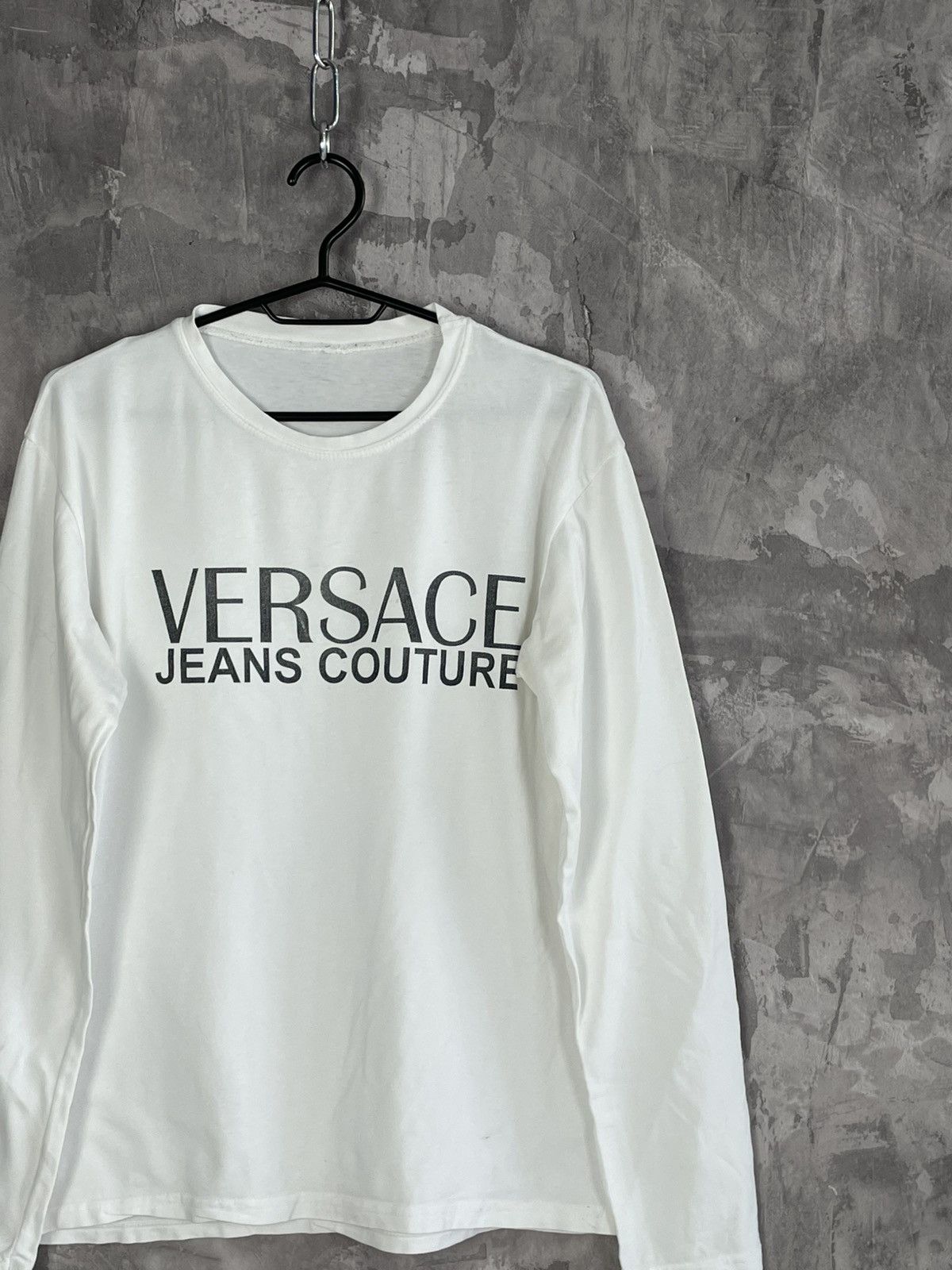 Versace × Vintage Vintage Versace Jeans Couture Glamour Big Logo Long Sleeve Size US M / EU 48-50 / 2 - 4 Thumbnail