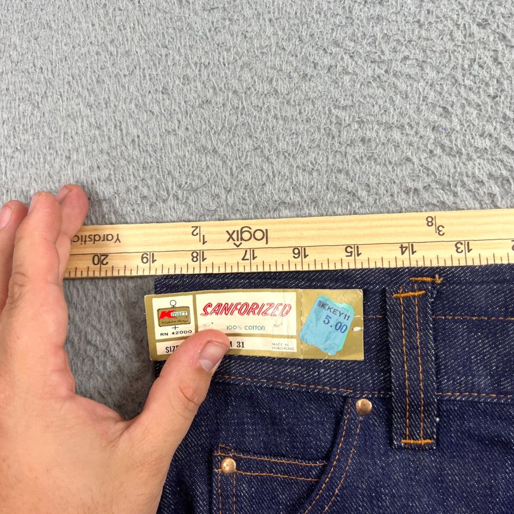 Vintage Vintage Kmart Men’s 70s Western Flare Jeans 38x31 Blue Rockabilly 100% Cotton Size US 38 / EU 54 - 5 Thumbnail