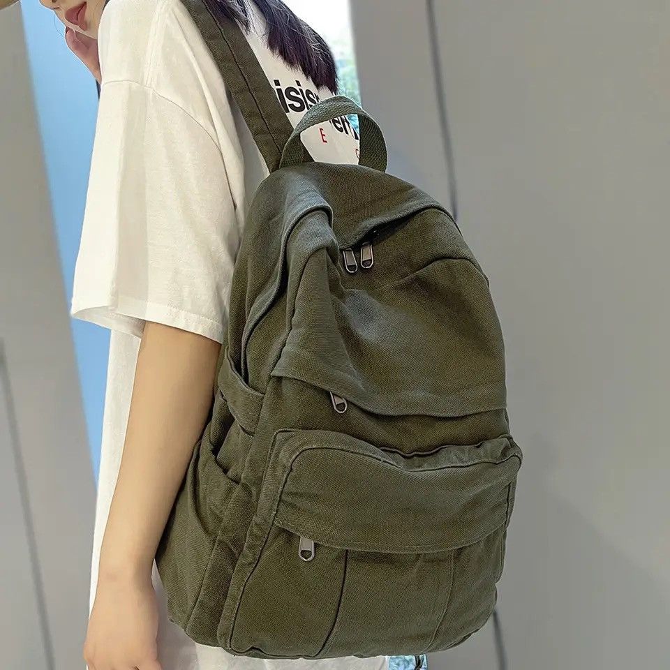 Vintage Unisex Canvas Capacity Backpack Size ONE SIZE - 2 Thumbnail