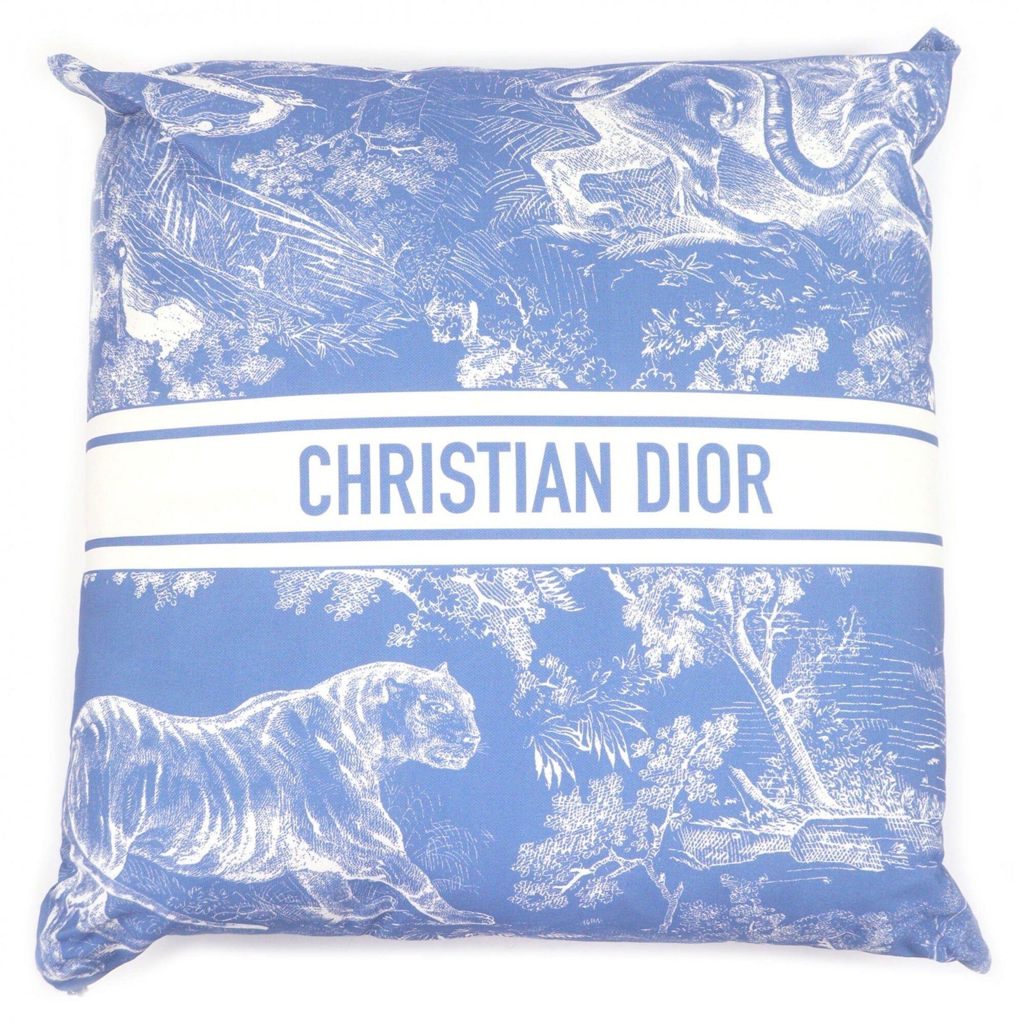 Dior Christian Dior HYP02RCO0U Dioliviera Linen Blend Cushion, Blue, Made in France, Women's Size ONE SIZE - 1 Thumbnail