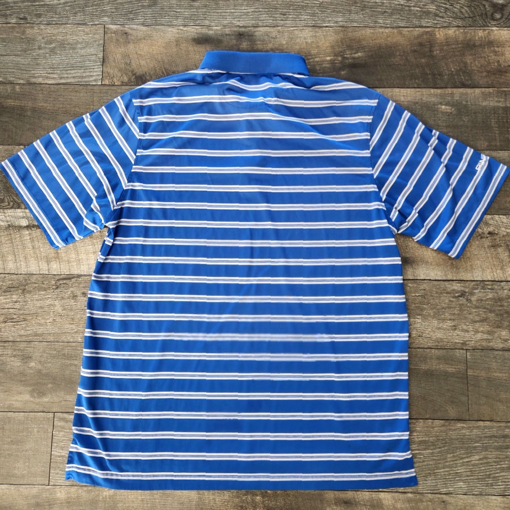 Vintage Ping Polo Shirt Mens XL Blue White Striped Performance Stretch Embroidered Golf Polo Shirt Mens XL Blue White Striped Embroidered Size US XL / EU 56 / 4 - 6 Thumbnail