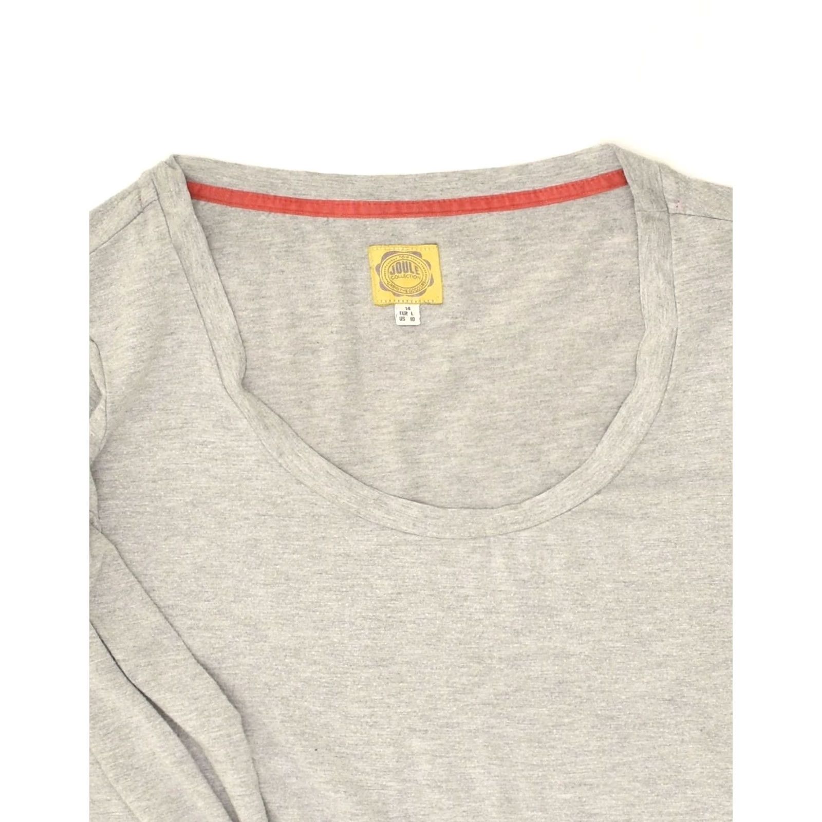 Vintage JOULES Womens Long Sleeve T-Shirt Dress UK 14 Large Grey Size XL / US 12-14 / IT 48-50 - 3 Thumbnail