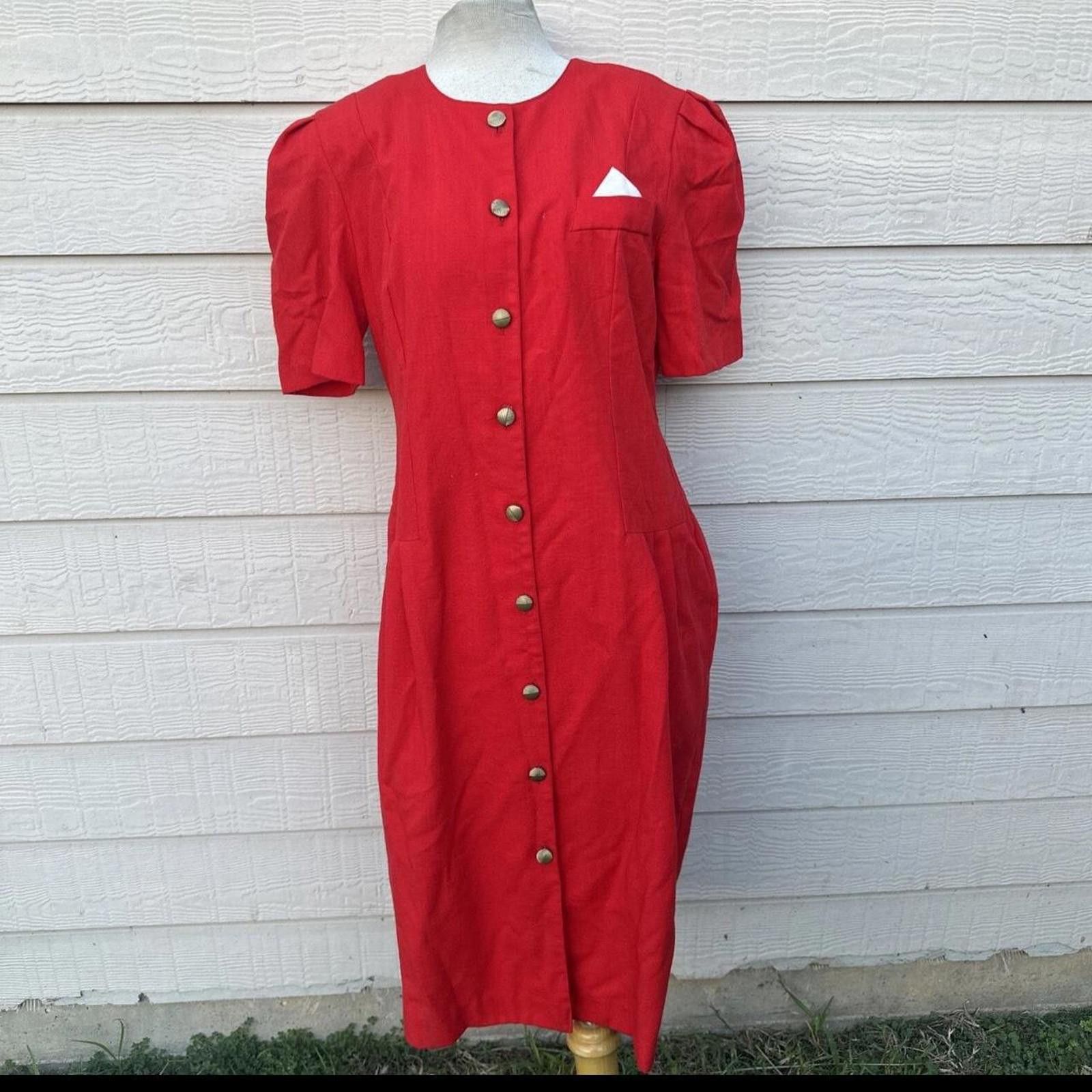 Other PERIWINKLE Dress Women Size M Suit Dress Vintage Red Size M / US 6-8 / IT 42-44 - 1 Thumbnail