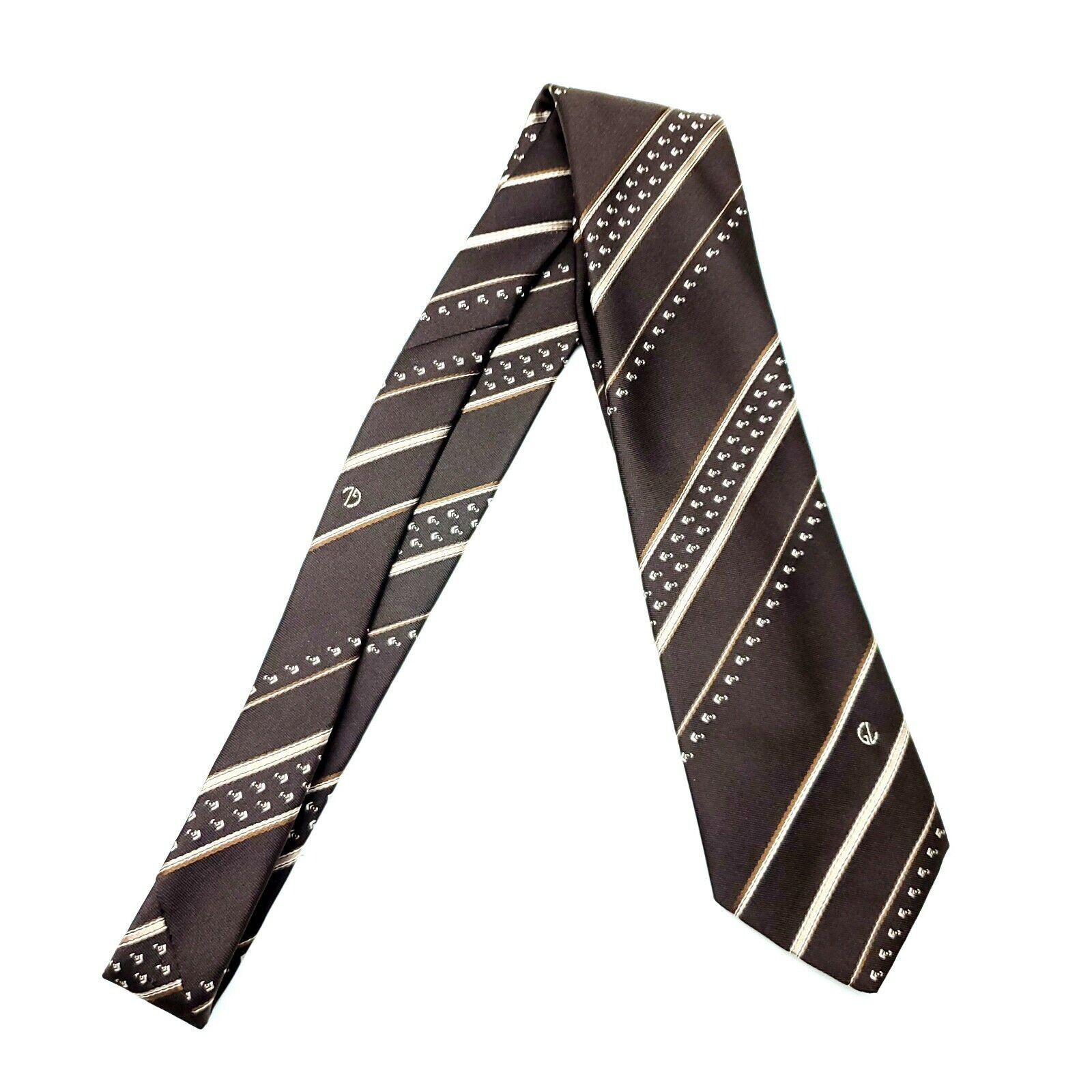 Guy Laroche Guy Laroche Cravatte Polyester Tie Short Skinny Brown Size ONE SIZE - 5 Thumbnail