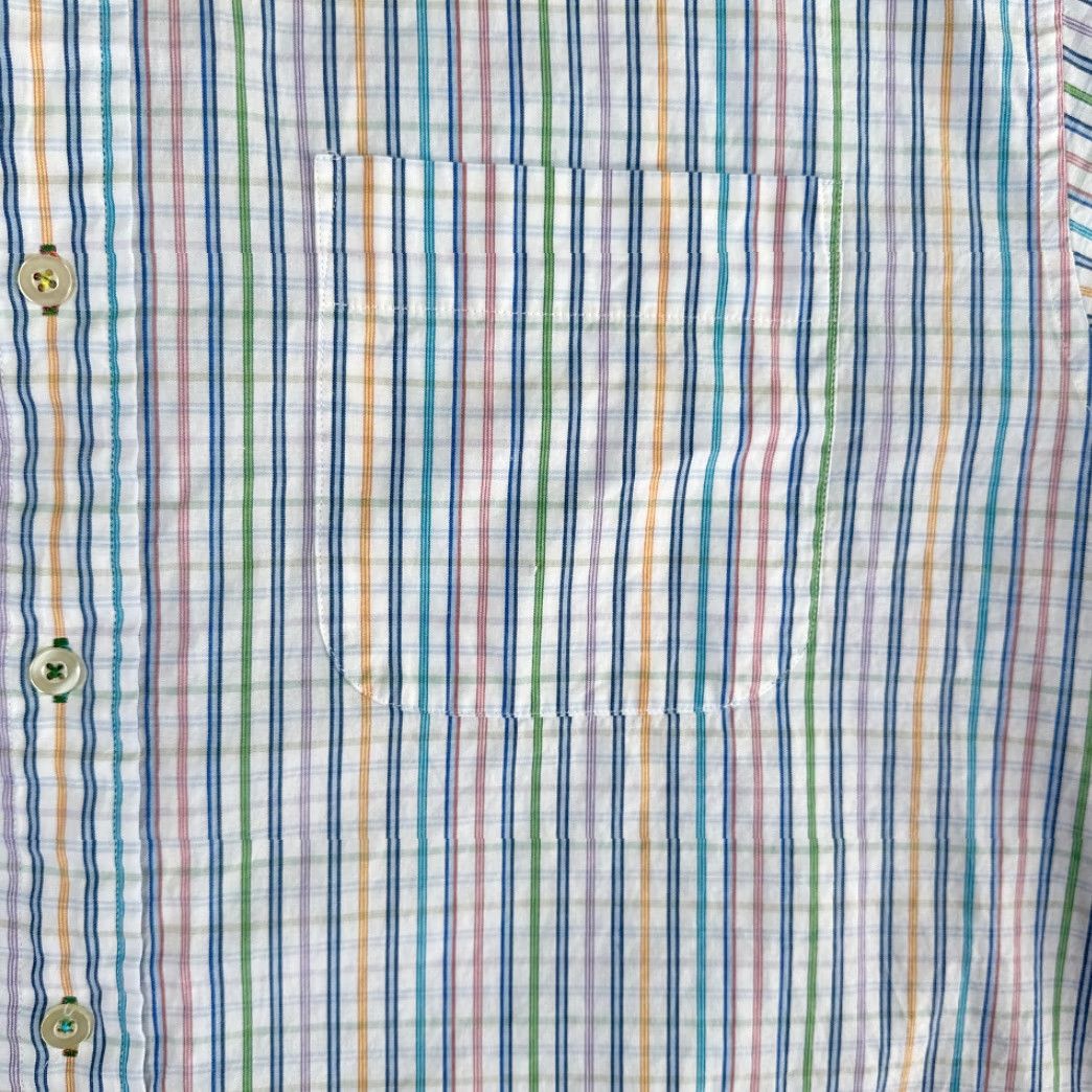 Alexander Julian Colours By Alexander Julian Shirt Adult MEDIUM White Purple Pastel Stripes Y2K Size US M / EU 48-50 / 2 - 4 Thumbnail