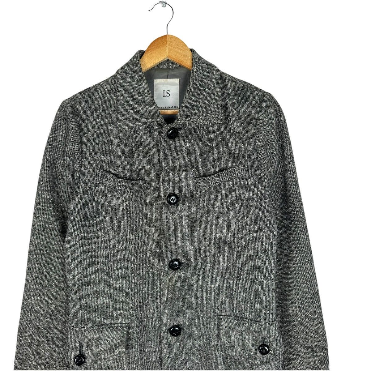 Issey Miyake × Japanese Brand × Sunao Kuwahara ☀️SUNAO KUWAHARA IS HERRINGBONE LONG JACKET Size M / US 6-8 / IT 42-44 - 2 Thumbnail