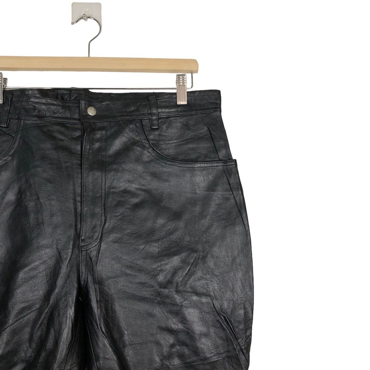 Genuine Leather 🔥90’s Riot Bowcut Design Genuine Leather Pants Union Made Size US 34 / EU 50 - 5 Thumbnail