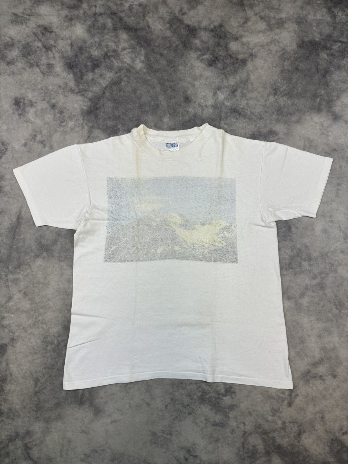 Other Vintage Painting Art Mountain 90s single stitch t shirt rare Size US XL / EU 56 / 4 - 1 Thumbnail