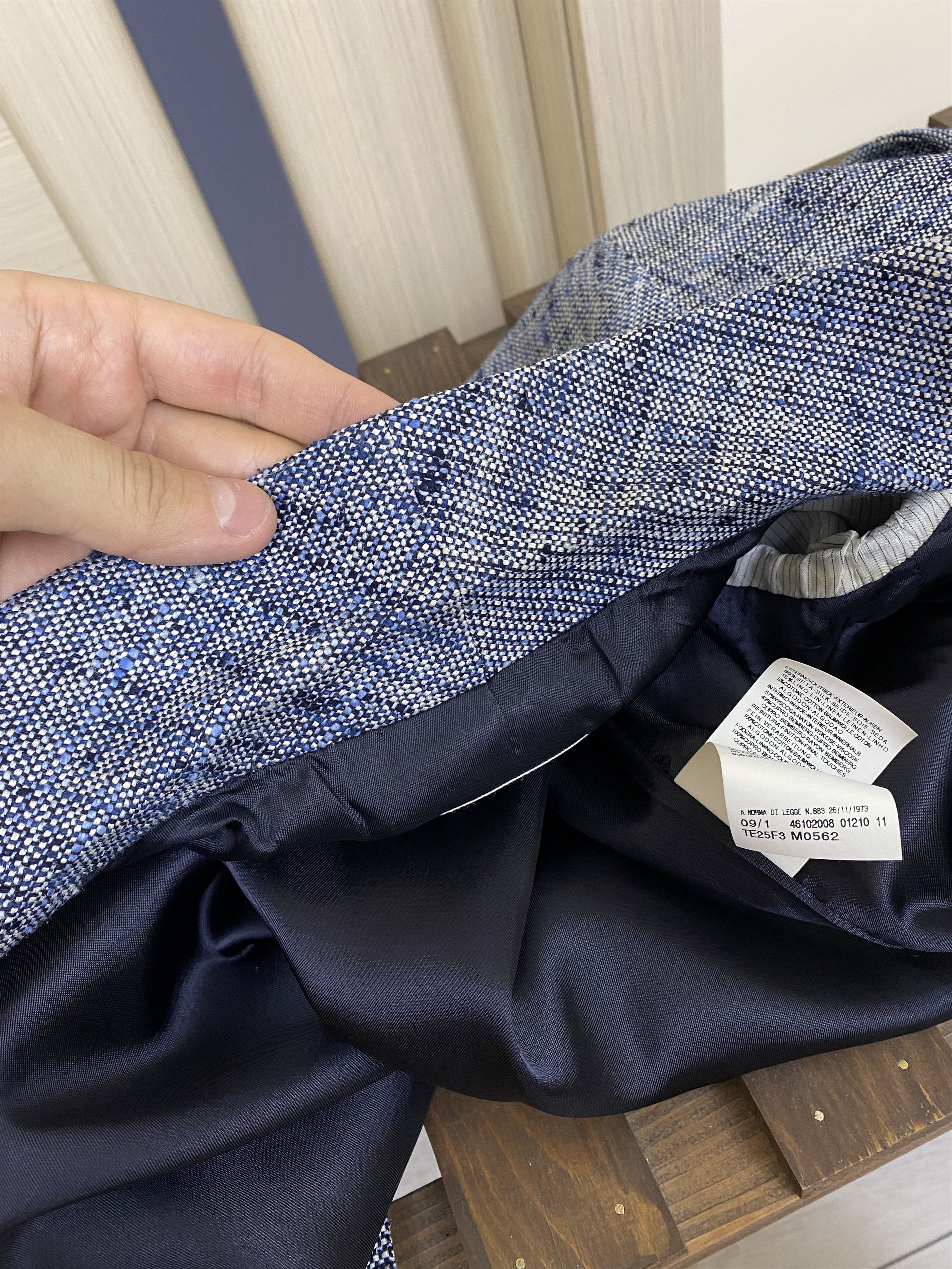 Malo Rare Malo mens Silk and linen blazer jacket size 50 Size 50R - 15 Thumbnail