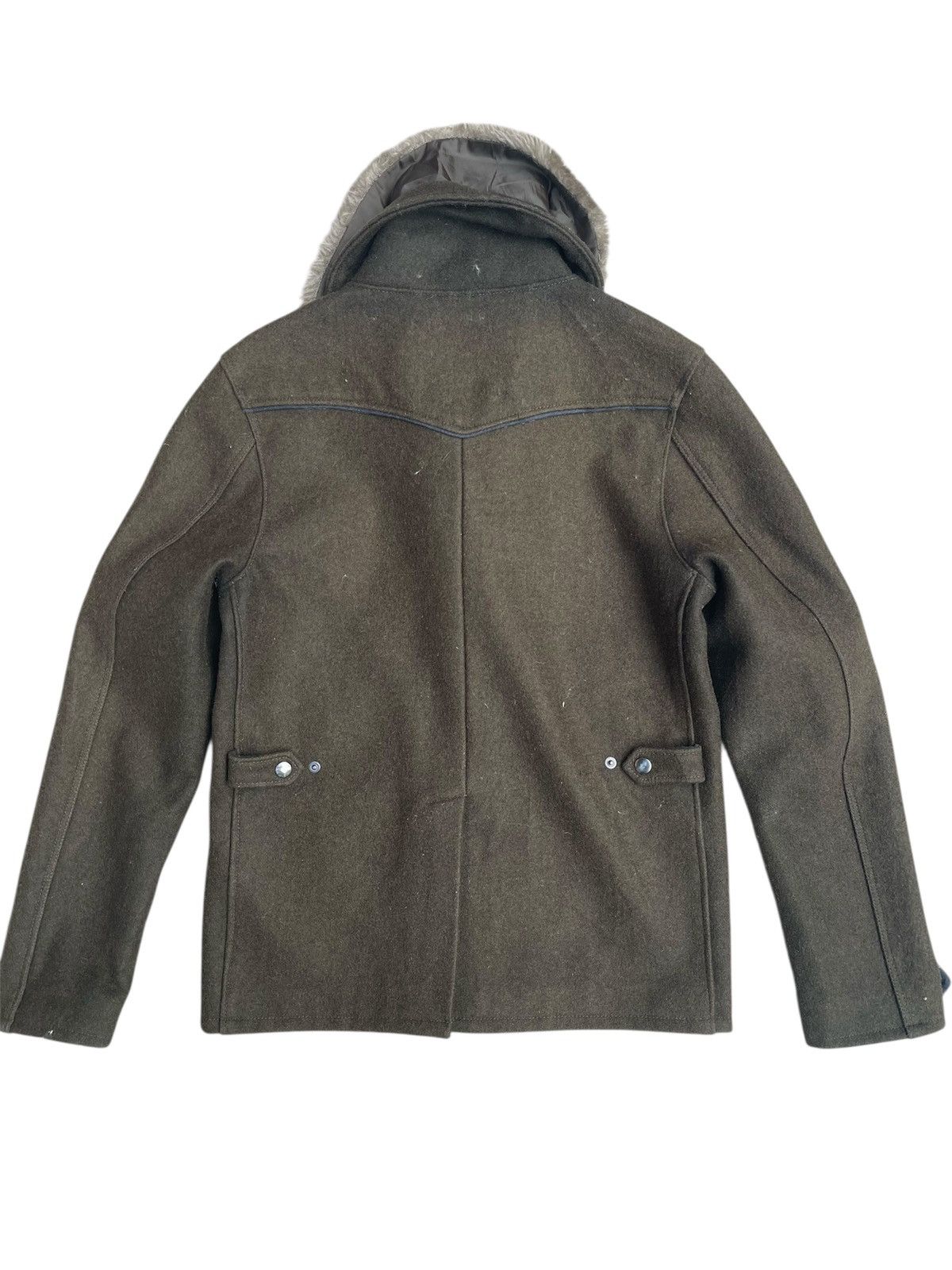 Japanese Brand Corisco Wool Utility Jacket — Fur Collar & Dual Zips Size US S / EU 44-46 / 1 - 2 Thumbnail