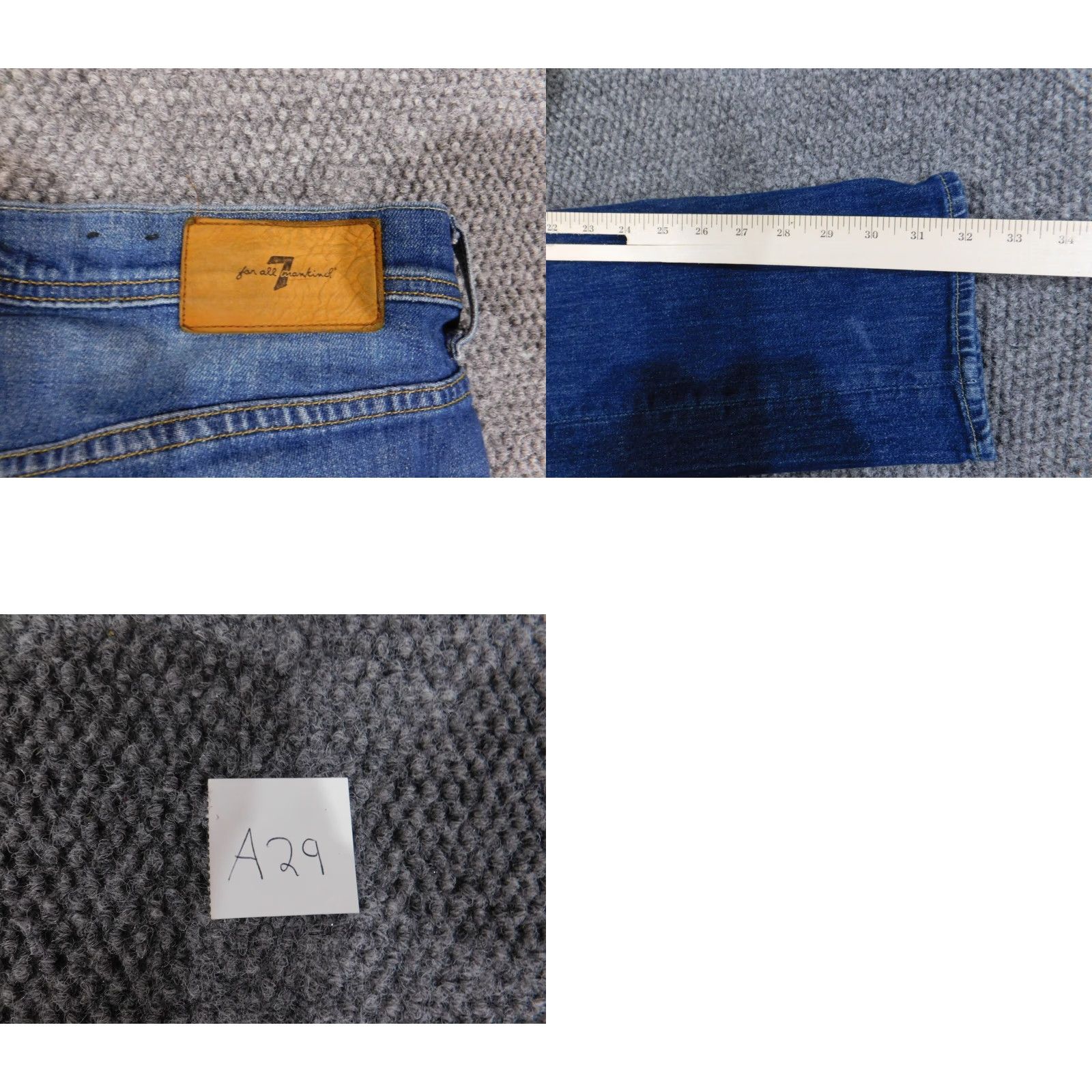7 For All Mankind 7 For All Mankind Jeans Men 36x32 Paxtyn Distressed Straight Dark Wash Denim Vintage No 7 For All Mankind Carsen Regular Inseam 32"} Size US 36 / EU 52 - 8 Thumbnail