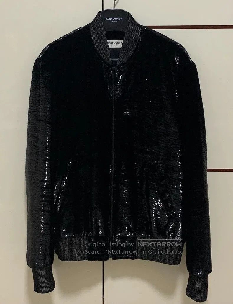 Saint Laurent 17FW Reflective Velvet Jacket .
