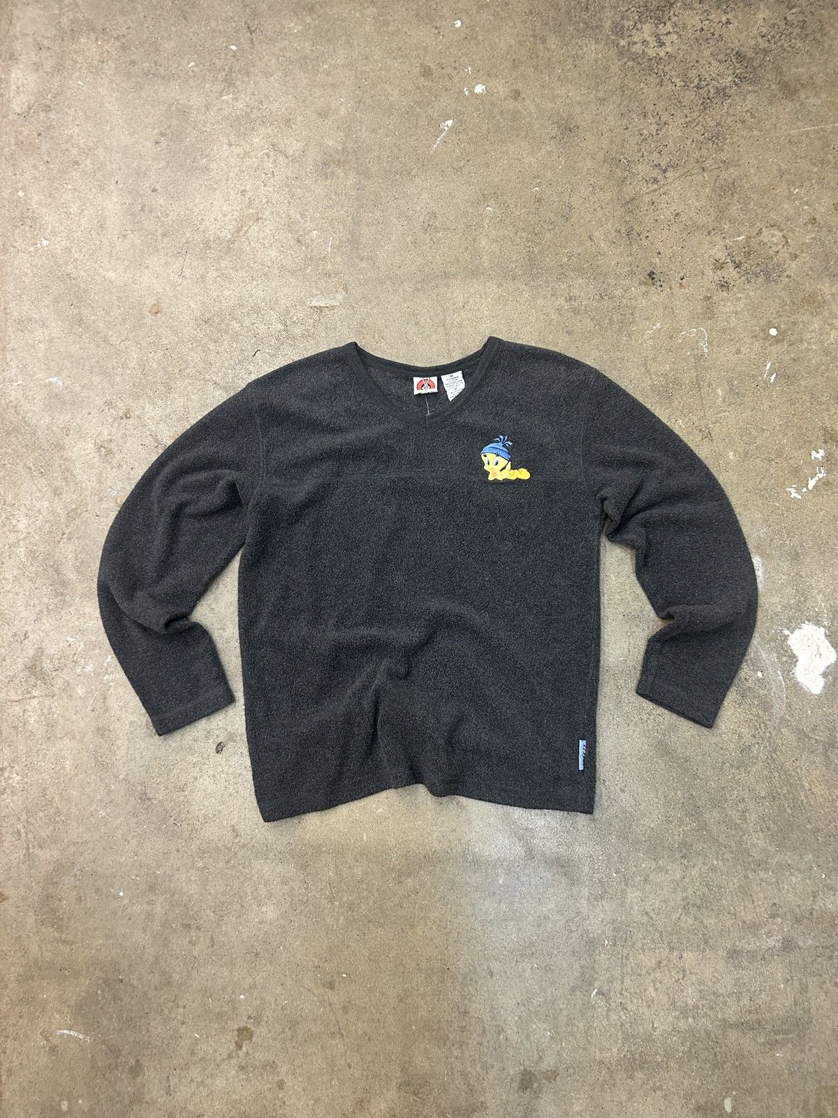 Vintage × Warner Bros 90s Vintage Looney Tunes Tweety Bird Fleece Medium Size US M / EU 48-50 / 2 - 1 Thumbnail
