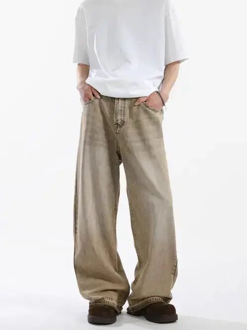 Jean Vintage straight leg casual baggy jeans Size US 33 - 1 Thumbnail