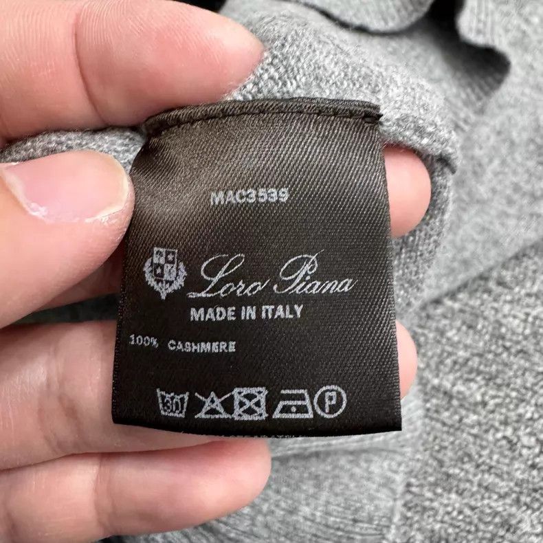 Loro Piana Loro Piana size 60 Gray Cashmere Knit Top Size US XXS / EU 40 - 4 Thumbnail