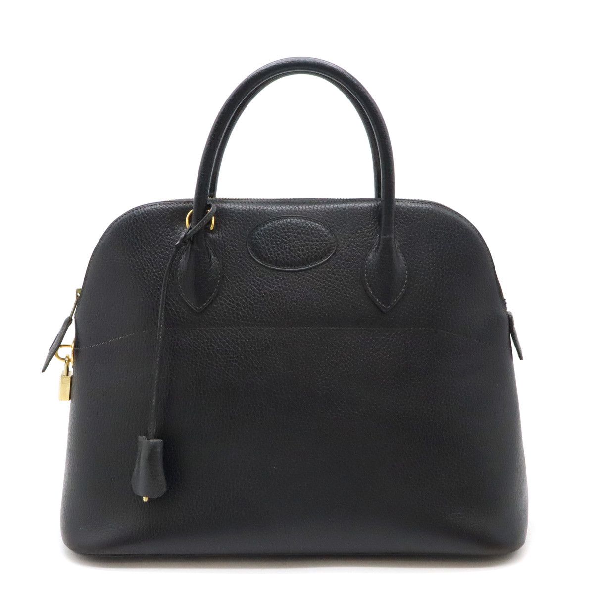 Hermes Hermes Hermes Bolide 35 Leather Handbag Black Gold Hardware Leather Handbag in Very Good Condition Size ONE SIZE - 1 Thumbnail