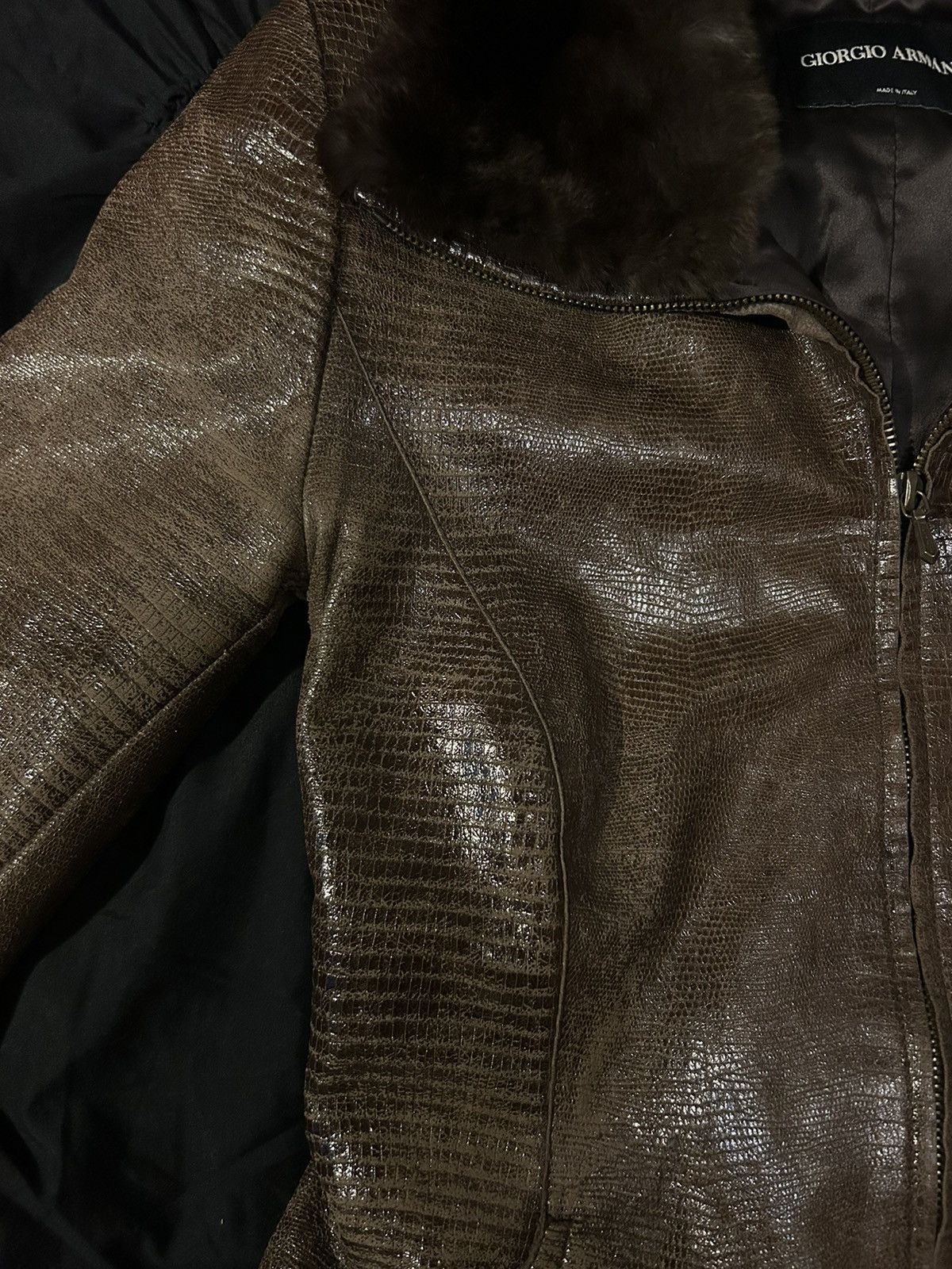 Giorgio Armani Giorgio Armani rabbit fur leather silk y2k Size XS / US 0-2 / IT 36-38 - 2 Thumbnail