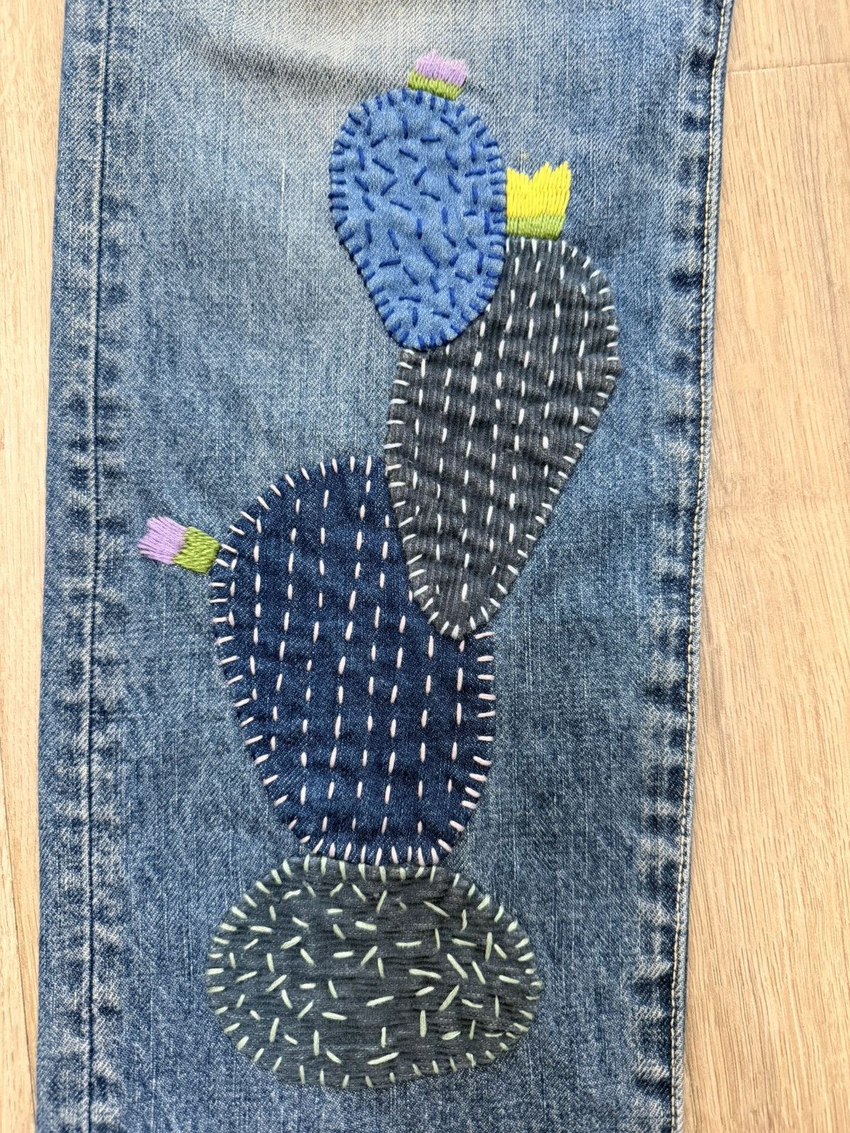 Kapital 14Oz Denim 5P Monkey CISCO (Cactus Embroidery) Size US 30 / EU 46 - 4 Thumbnail