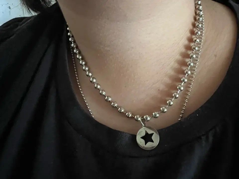 Jewelry × Vintage Harajuku Cute Star Pentagram Pendant Necklaces Punk Rock Size ONE SIZE - 3 Thumbnail