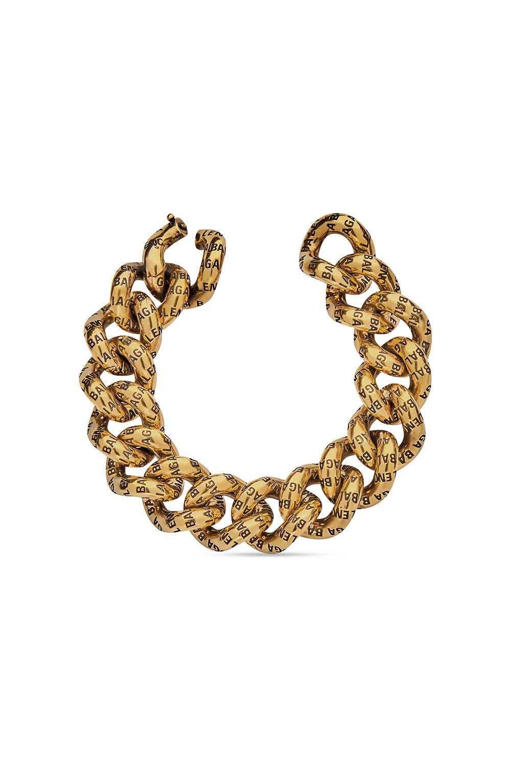 Balenciaga o1bcso1str1024 Size: S / Logo Bracelet in Gold Size ONE SIZE - 2 Thumbnail
