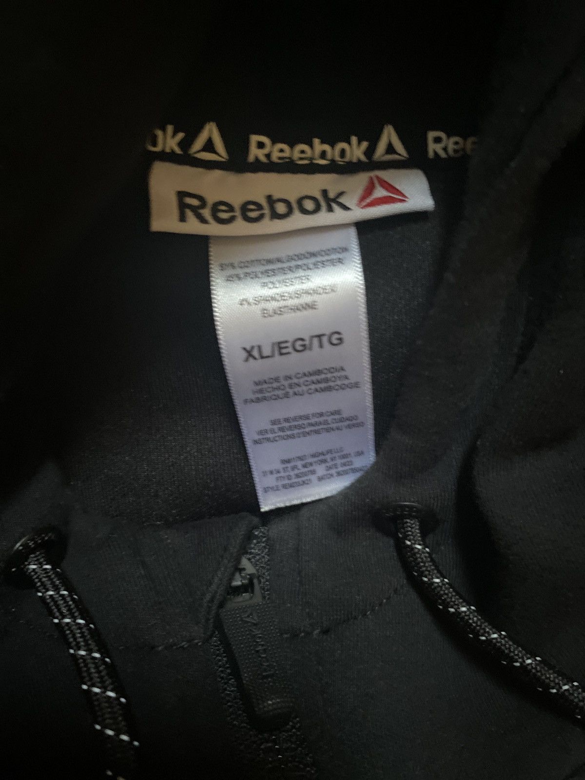 Reebok black and gray reebok zip up hoodie Size US XL / EU 56 / 4 - 2 Thumbnail