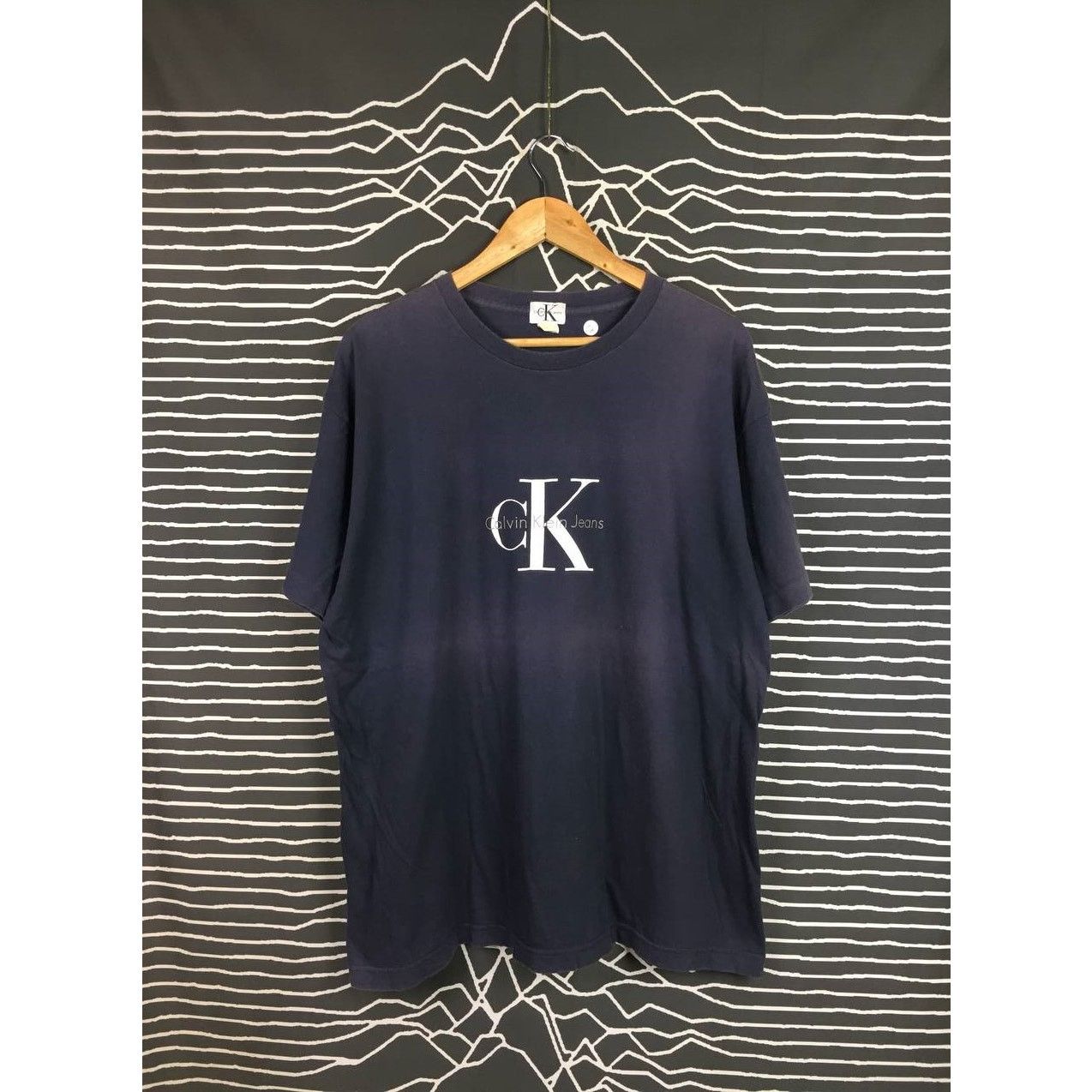 Calvin Klein Vtg Distressed CK Calvin Klein Jeans Spell Out Logo Tee Size US XL / EU 56 / 4 - 2 Thumbnail